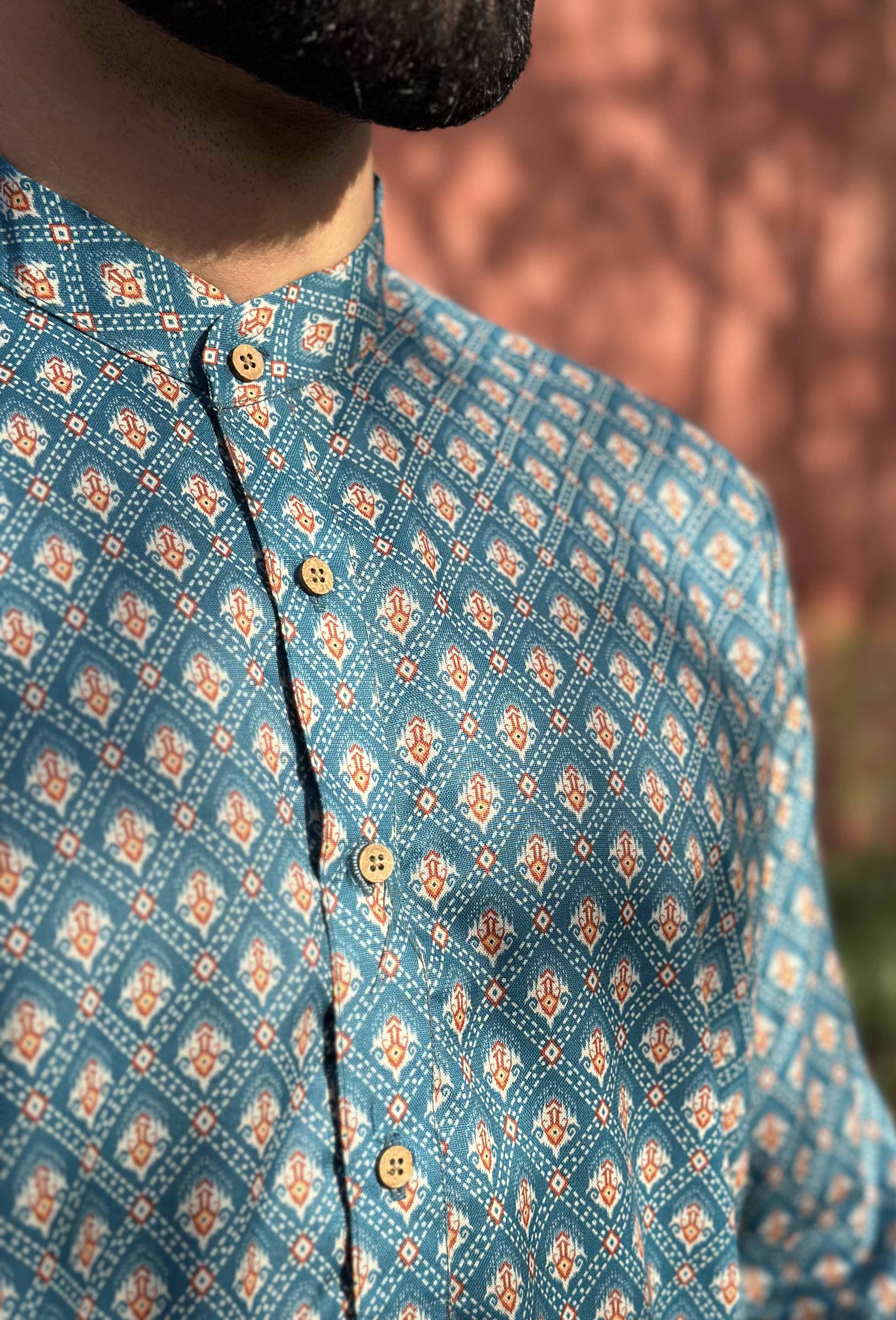 Blue Short Kurta